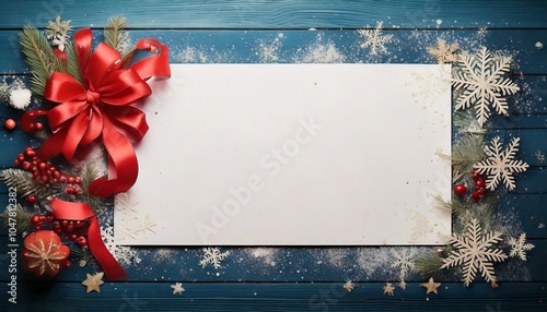 크리스마스 테마-크리스마스 장식이 된 겨울 프레임 배경