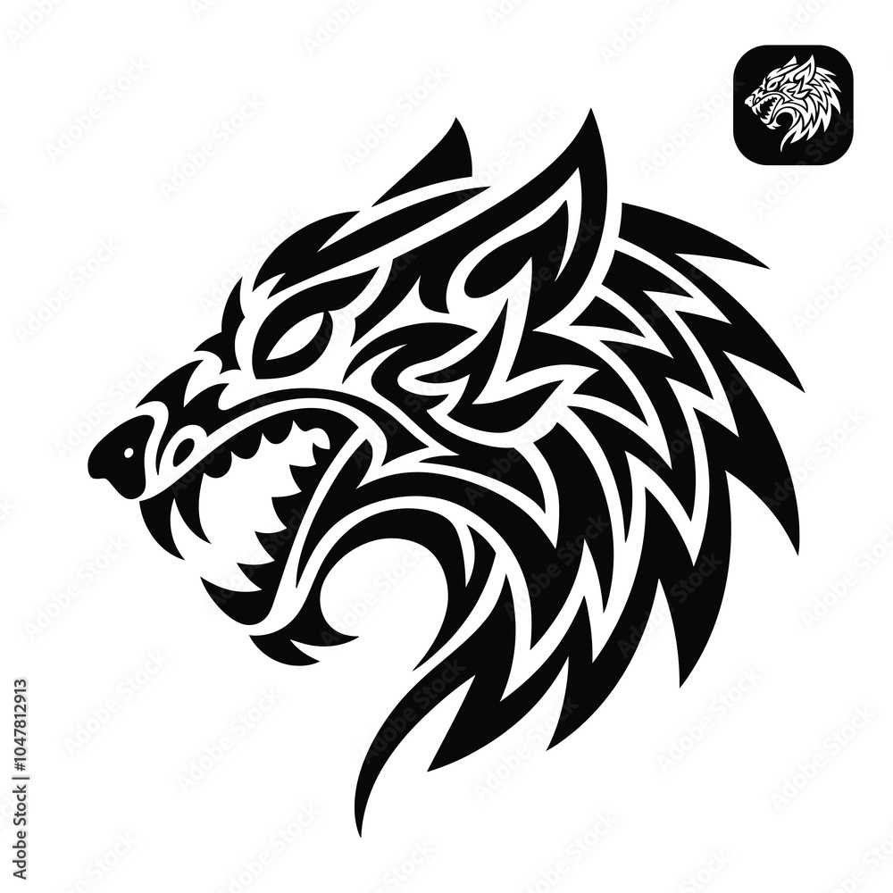 Wolf side tatto.eps Wolf side tatto.eps