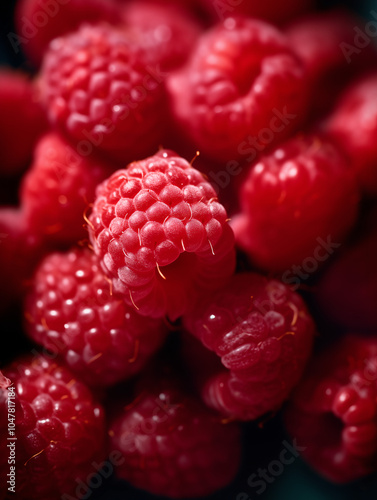 raspberries close up shot