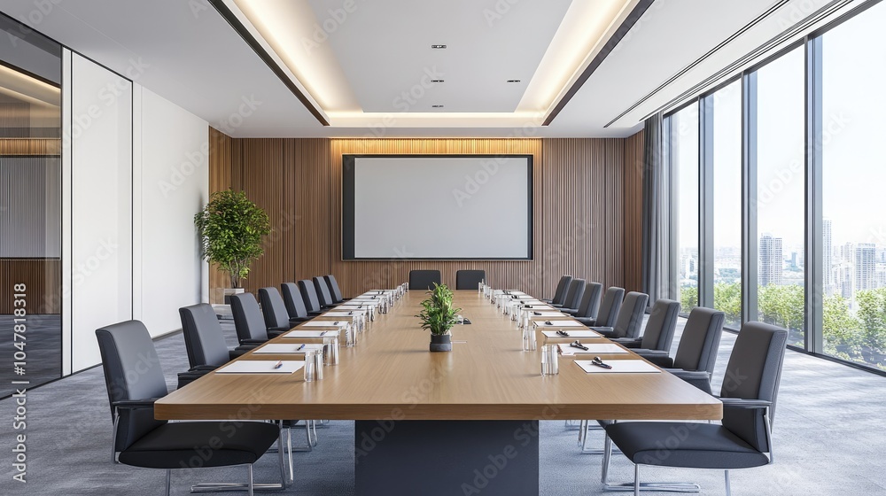 Fototapeta premium Modern Conference Room with Elegant Design