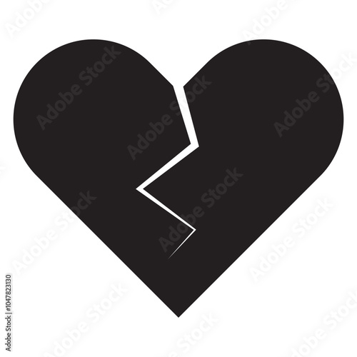 Broken Heart Icon vector illustration.