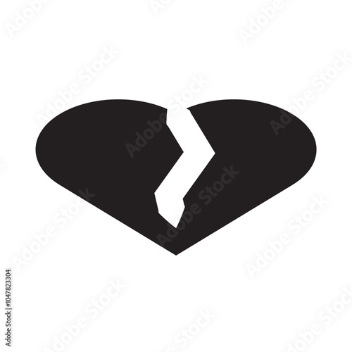 Broken Heart Icon vector illustration.