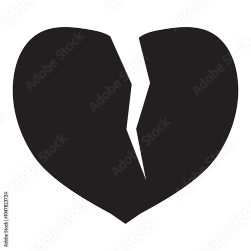 Broken Heart Icon vector illustration.