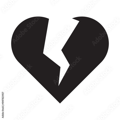 Broken Heart Icon vector illustration.