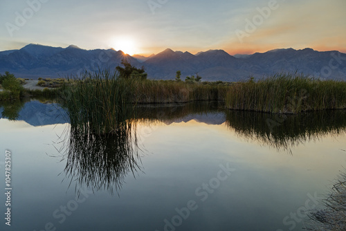 Sunset Over The Easter Sierra Nevada Mountains