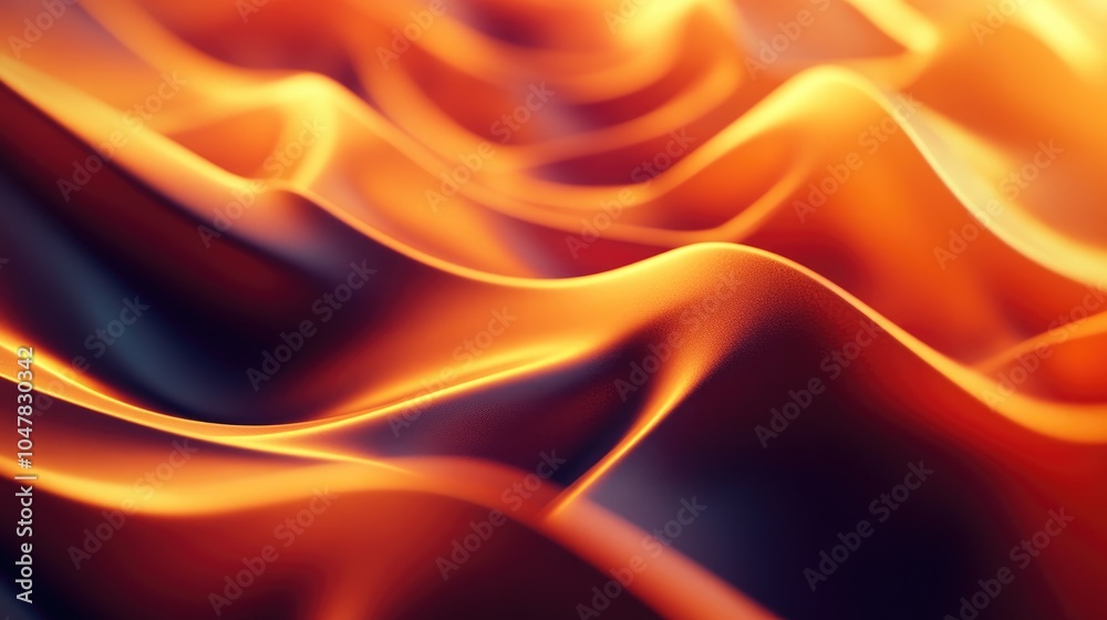 Obraz premium Abstract Orange and Red Waves