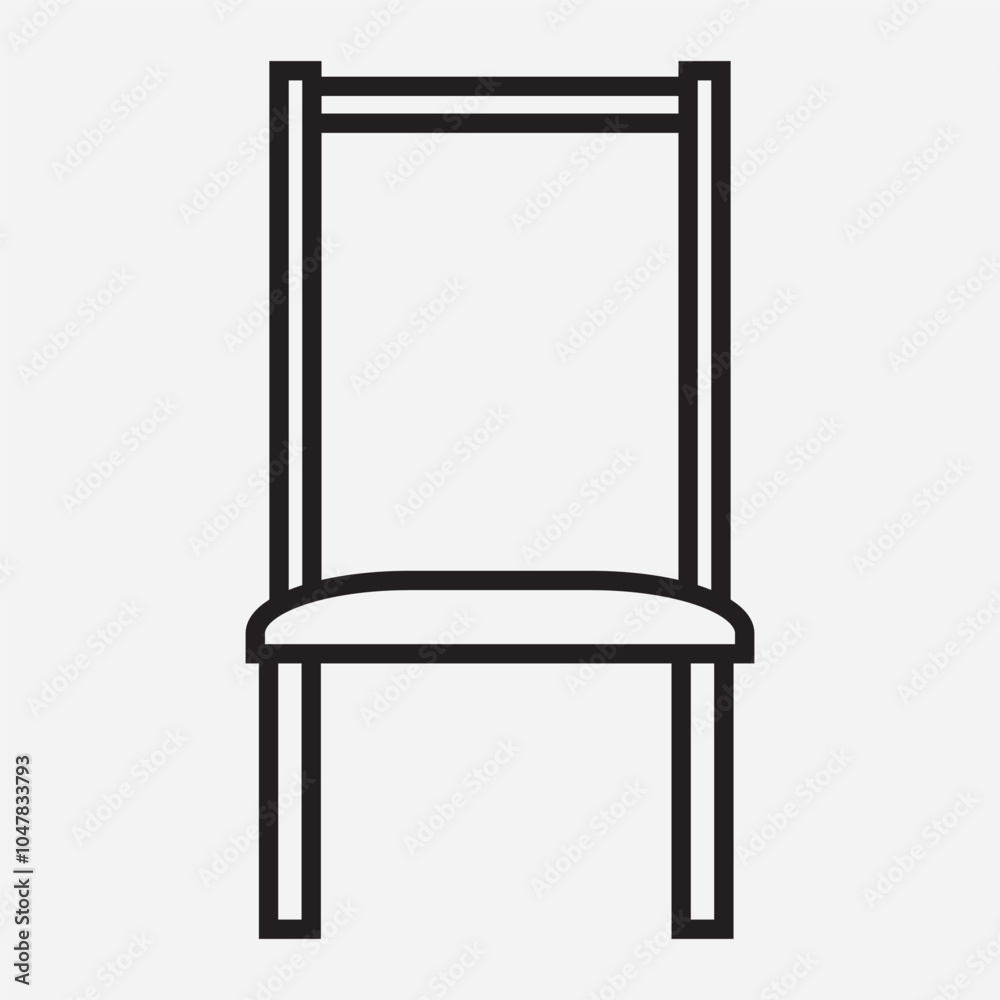 abstract black chair icon vector. flat style Chair icon vector on white background. abstract black chair icon vector. flat style Chair icon vector on white background.