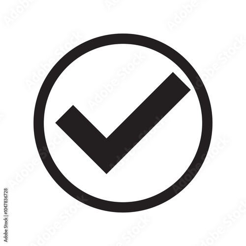 check mark icon vector illustration. check icon. check mark and Tick symbol icon. flat style design icon. vector illustration.