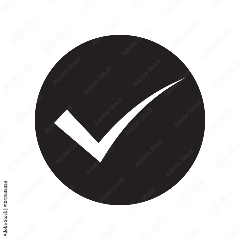 check mark icon vector illustration. check icon. check mark and Tick symbol icon. flat style design icon. vector illustration.