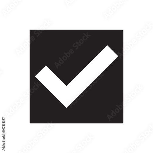 check mark icon vector illustration. check icon. check mark and Tick symbol icon. flat style design icon. vector illustration.