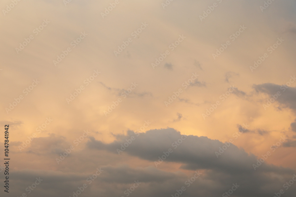 Beautiful view of blue sky with fluffy clouds Beautiful view of blue sky with fluffy clouds
