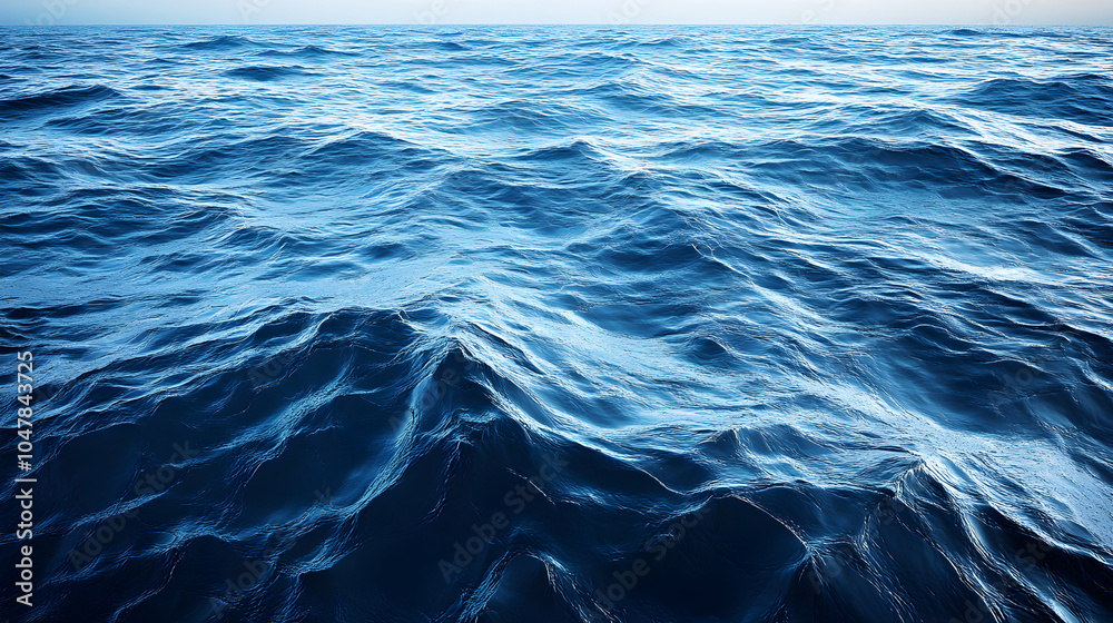 Aerial View of Surface Waves on a Tranquil Blue Sea, Capturing the Dynamic Patterns and Textures of Water Aerial View of Surface Waves on a Tranquil Blue Sea, Capturing the Dynamic Patterns and Textures of Water