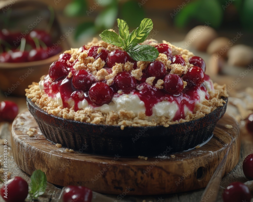 Rustic Cherry Crumble Dessert with Warm Golden Crumble Topping Easy Recipe for a Sweet and Delicious Treat Rustic Cherry Crumble Dessert with Warm Golden Crumble Topping Easy Recipe for a Sweet and Delicious Treat