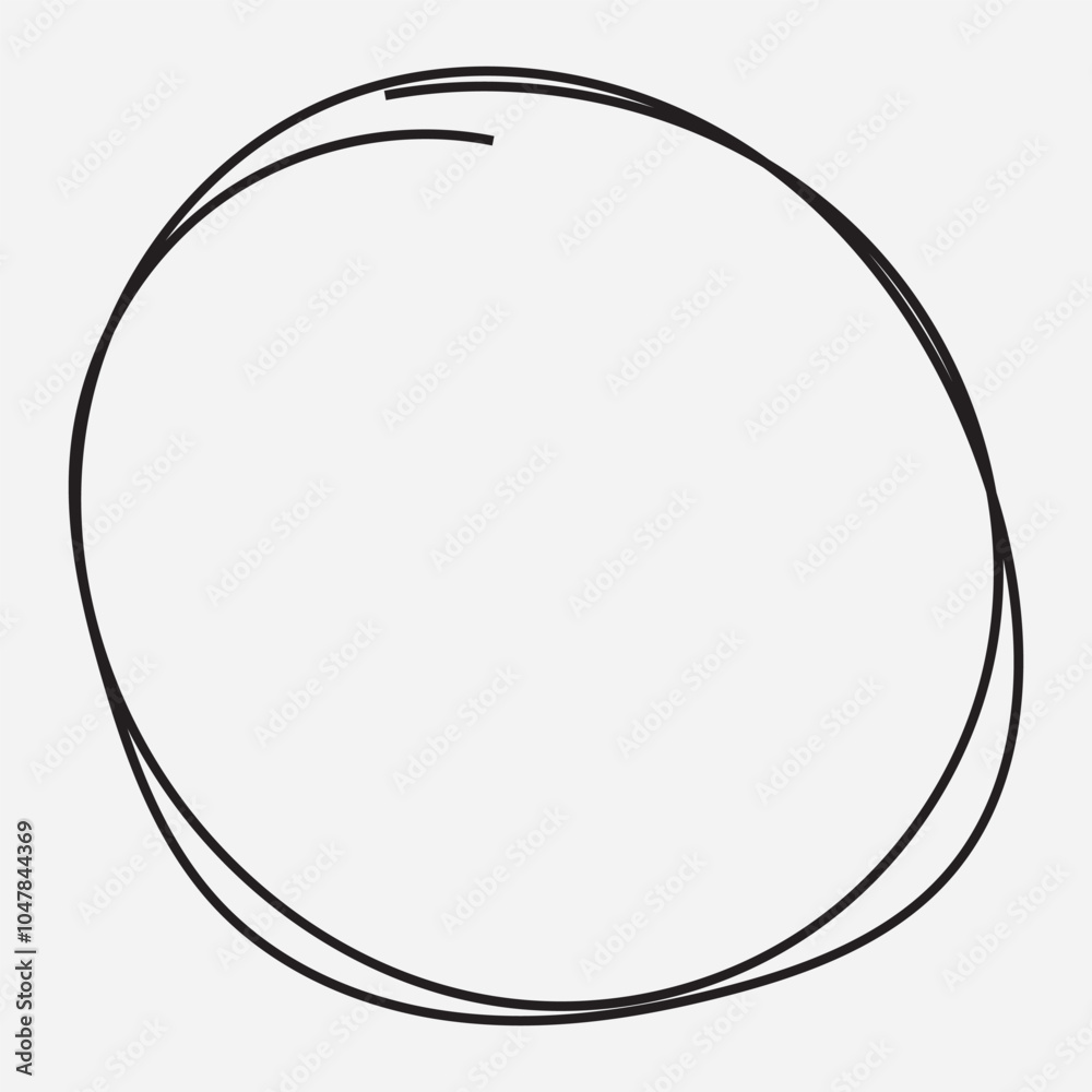 Hand drawn and pen draw circle and Round line icon. Flat style isolated on white background. Handwritten circle vector illustration. Hand drawn and pen draw circle and Round line icon. Flat style isolated on white background. Handwritten circle vector illustration.