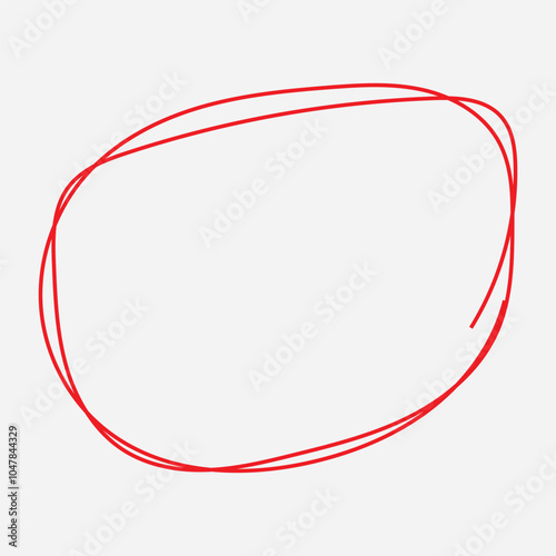 Hand drawn and pen draw circle and Round line icon. Flat style isolated on white background. Handwritten circle vector illustration.