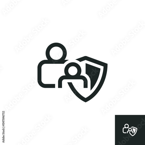 Parental control icon isolated on white background. Vector illustrations are made with vector-based software, not AI generated results.