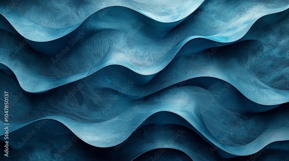 Abstract waves in shades of blue create a fluid, textured visual reminiscent of water. Abstract waves in shades of blue create a fluid, textured visual reminiscent of water.
