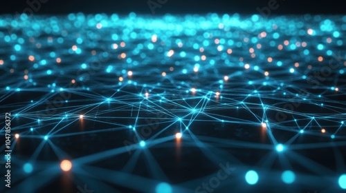 Abstract Digital Network TECHNO BAGROUND Technological Light Trails
