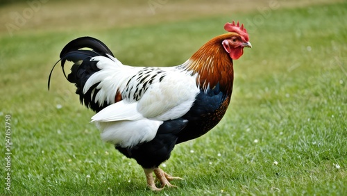 Rare and striking Swedish Flower Hen, an ideal choice for backyard enthusiasts. This breed brings beauty and variety with its colorful, speckled feathers and gentle disposition