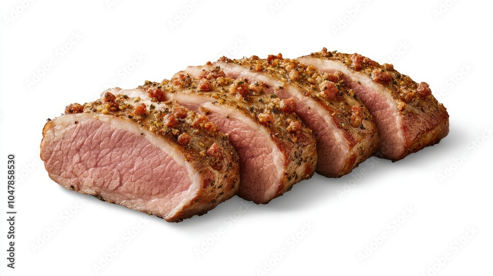 Sliced Smoked Pork Loin with Smoky Flavor Sliced Smoked Pork Loin with Smoky Flavor