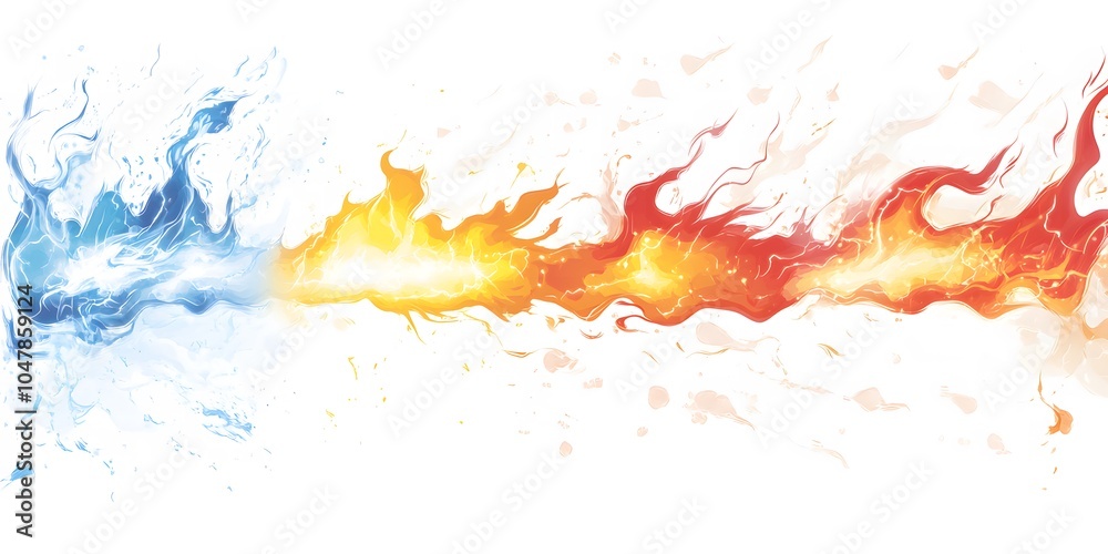 Fire and Ice Colliding in Colorful Abstract Dance
Fire and Ice Colliding in Colorful Abstract Dance