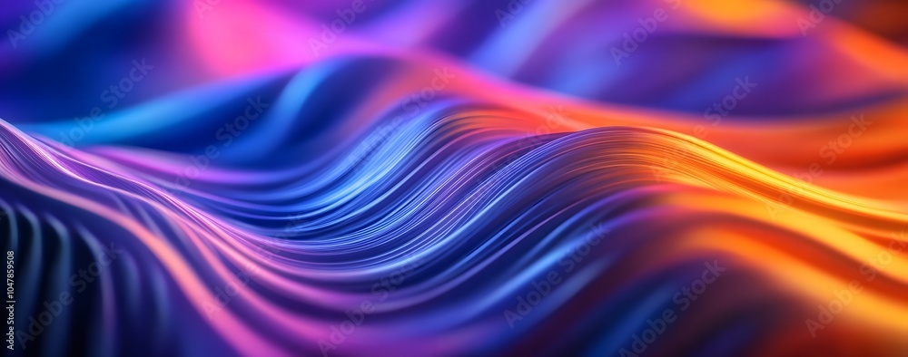Vibrant Flowing Waves in Neon Blue and Orange Colors
Vibrant Flowing Waves in Neon Blue and Orange Colors