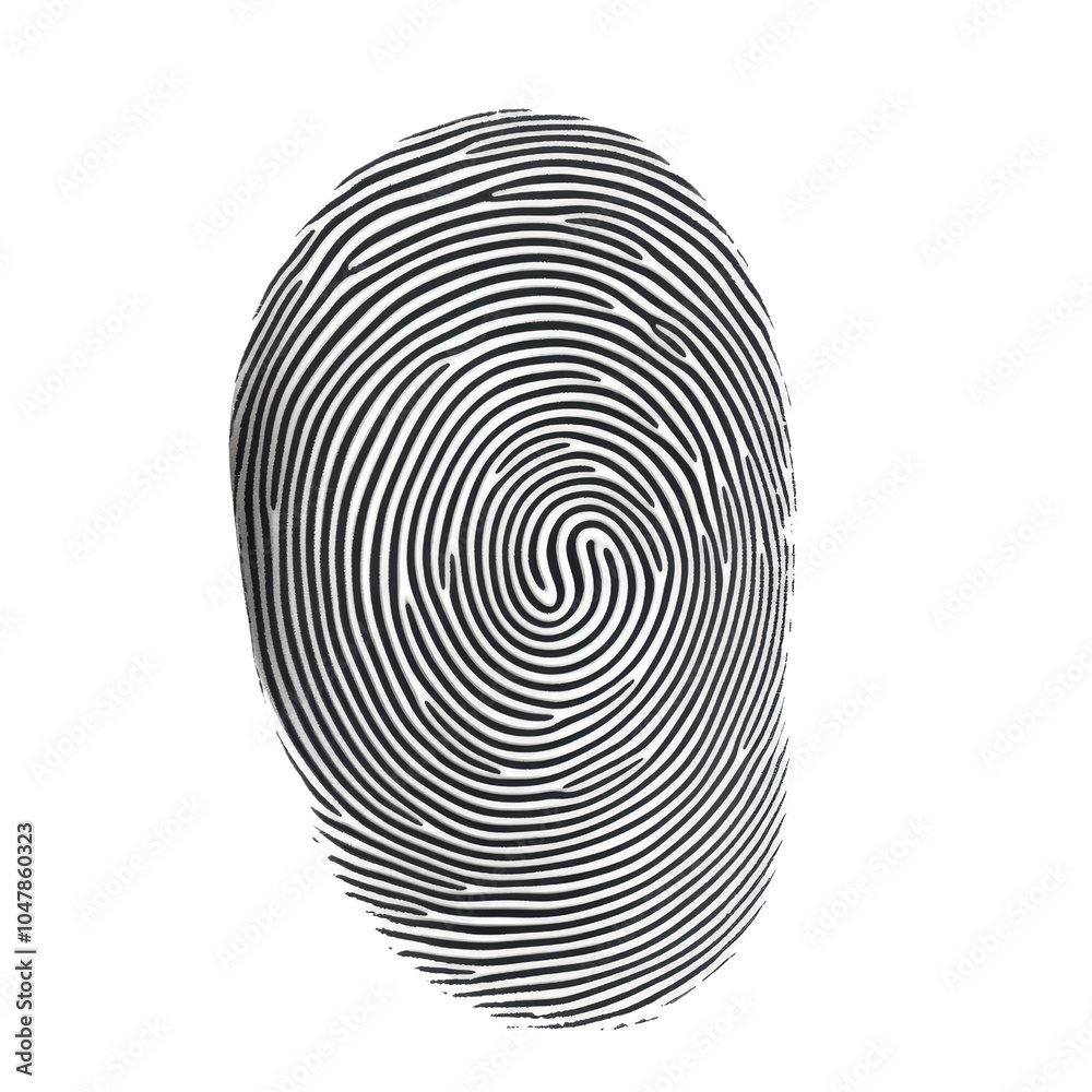 Fingerprint pattern on a white isolated background. Fingerprint pattern on a white isolated background.