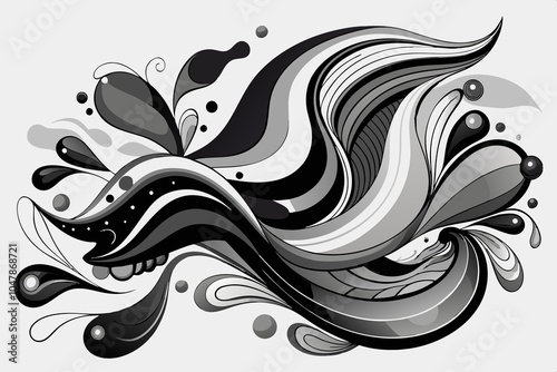 abstract background with swirls, generative ai, ai generated, ai