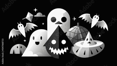 spooky halloween ghost, generative ai, ai generated, ai