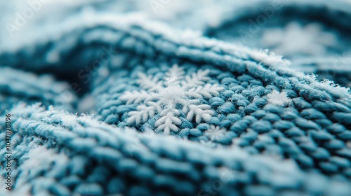 Close up view of intricate delicate frost patterns and crystals on an icy surface against a blurred snowy backdrop Representing the beauty and wonder of the winter season