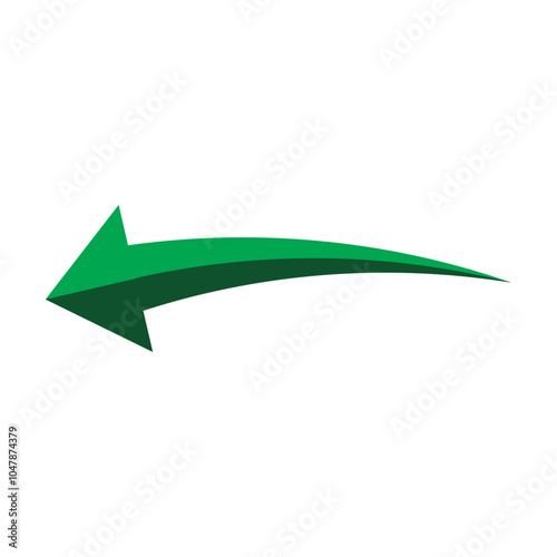 Curved arrow. Curved arrow icon. curved arrow vector isolated on white background. vector illustration.