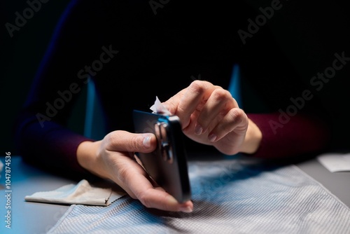 Wallpaper Mural Properly Cleaning Your Smartphone Screen Thoroughly with a Soft Cloth for Best Results Torontodigital.ca