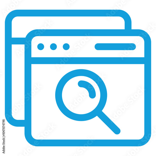 Browser Search Icon Element For Design