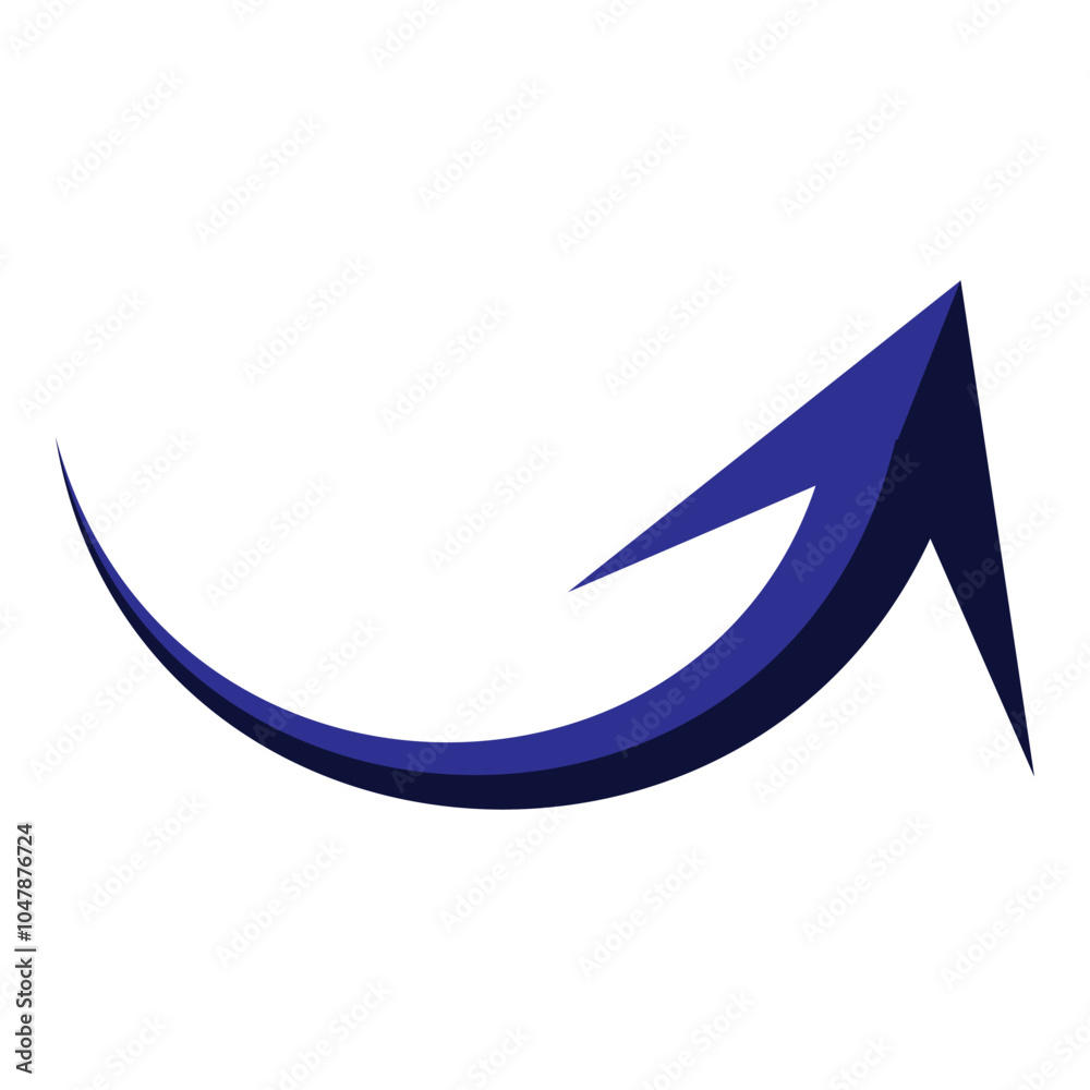 Curved arrow. Curved arrow icon. curved arrow vector isolated on white background. vector illustration.