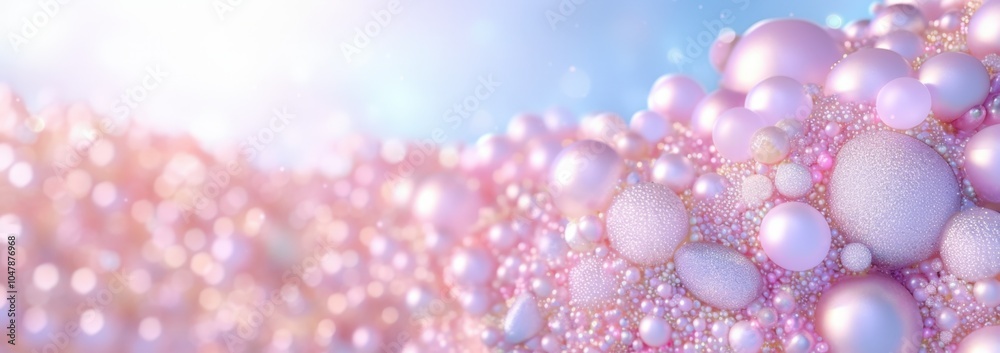 Dreamy pastel pearls and bubbles in ethereal abstract composition Dreamy pastel pearls and bubbles in ethereal abstract composition