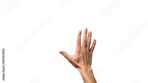 a hand isolated on white background