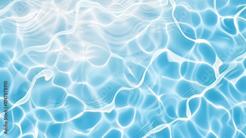 Capture the serene beauty of water with shimmering ripples and a pool surface, offering a calming escape.