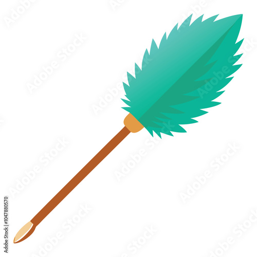 Feather duster vector illustration isolated on a white background