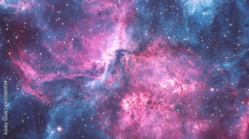 Cosmic Dreams: Purple Nebula Universe