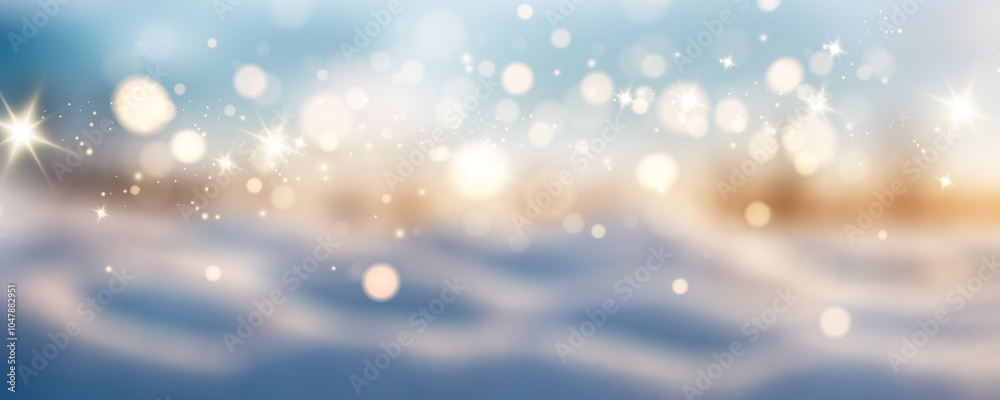 Snowflakes On Snow With Bokeh Of Christmas Lights Snowflakes On Snow With Bokeh Of Christmas Lights