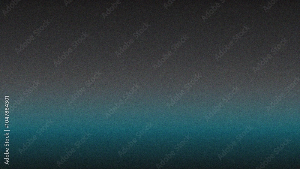 Obraz premium Cyan blue grainy banner background noisy color gradient dark texture poster header cover backdrop design