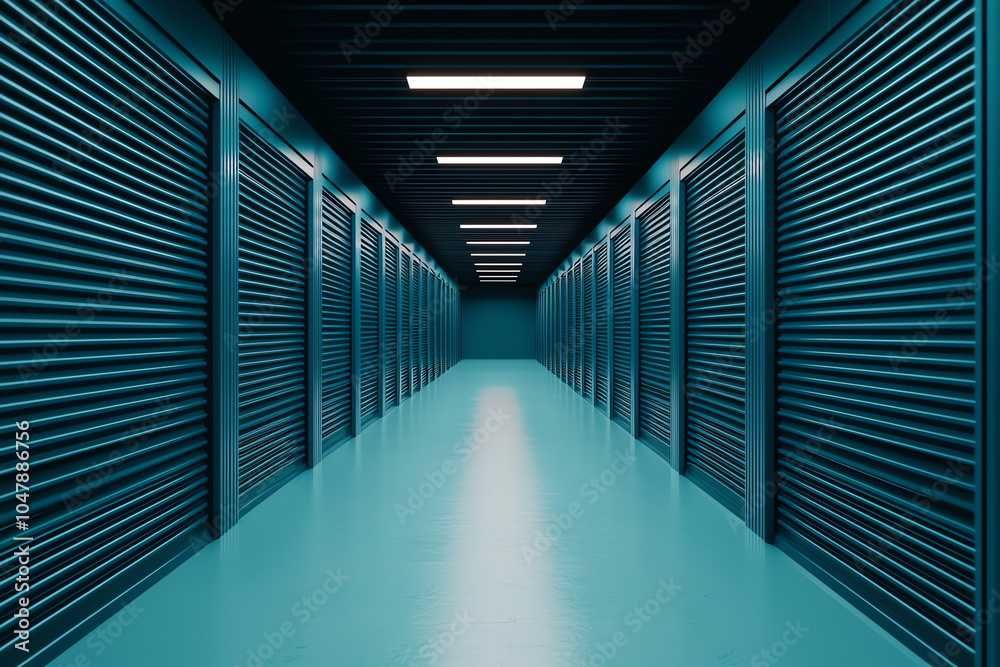 Fototapeta premium AIdriven cloud infrastructure, serverless network, digital ecosystem
