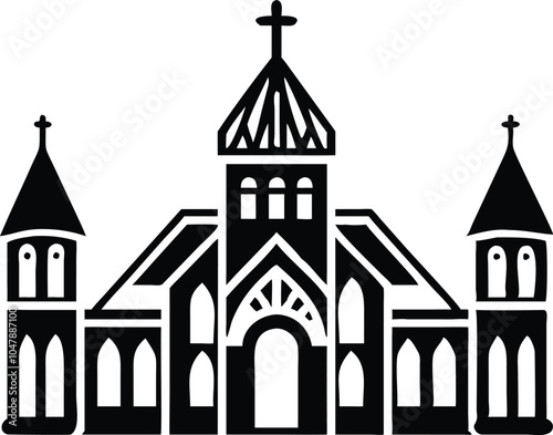 Church vector silhouette