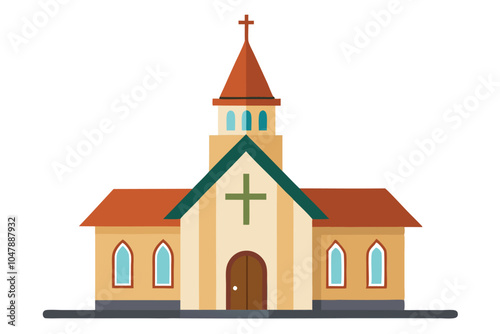 Church vector illustration isolated on a white background