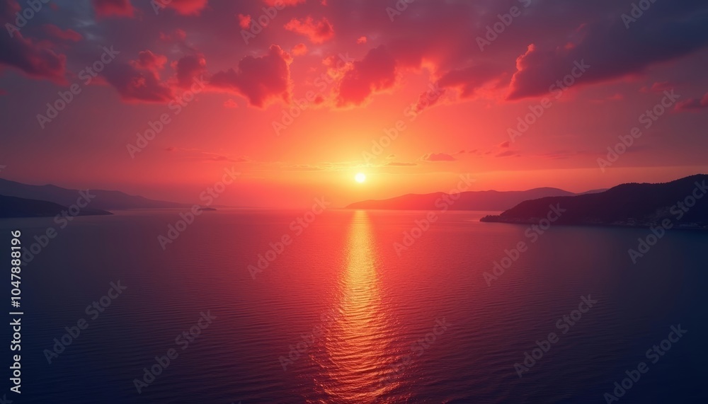 Obraz premium Sunsets paint the sky with dreams and hope