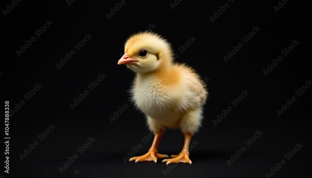 A tiny chicks curious gaze A tiny chicks curious gaze