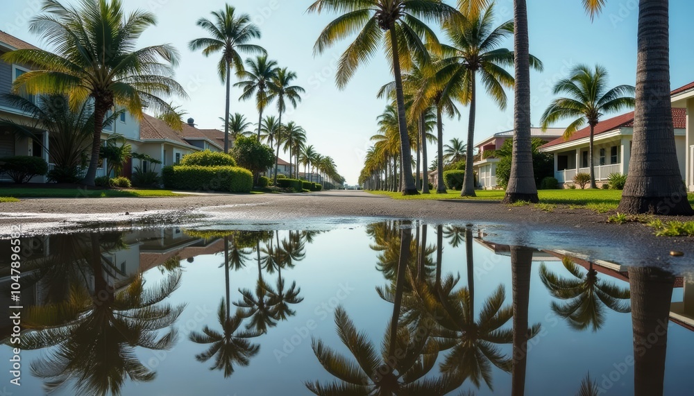 Fototapeta premium Reflection of a tropical paradise