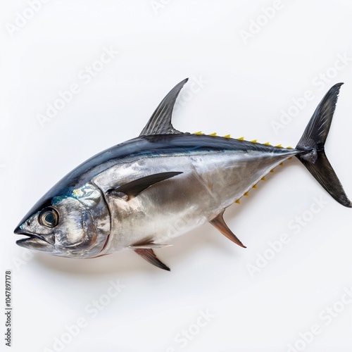 Tuna Fish Illustration: Minimalist Design on a Clean White Background photo