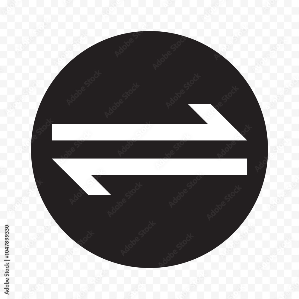 Data transfer arrows icon vector. Recycling, exchange, left and right and direction sing, up and down symbol arrow icon in transparent background. Vector illustration. Data transfer arrows icon vector. Recycling, exchange, left and right and direction sing, up and down symbol arrow icon in transparent background. Vector illustration.