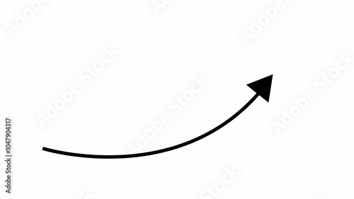 business graph up arrow animation 4k video. Business Growth And Success Arrow. Concept of growth and profit.